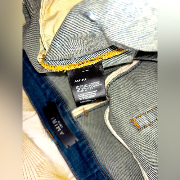Nwot jeans by Amiri paisley clay indigo nwot size 32w inseam 33 authentic Italy! - Picture 10 of 17
